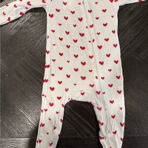 Charming Red Heart Kids Footie